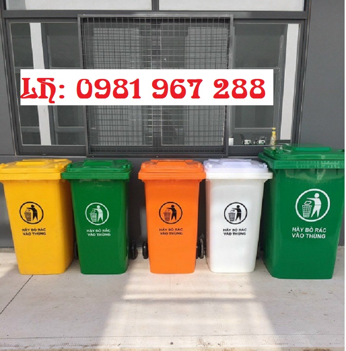 Thùng rác 240 lít đủ màu theo quy định của bộ y tế