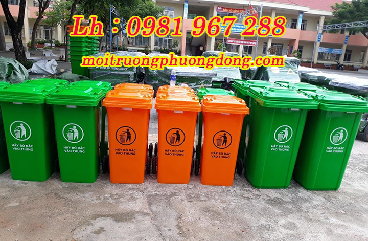 Nơi cung cấp thùng rác nhựa 240 lít y tế ,thùng rác 240 l  