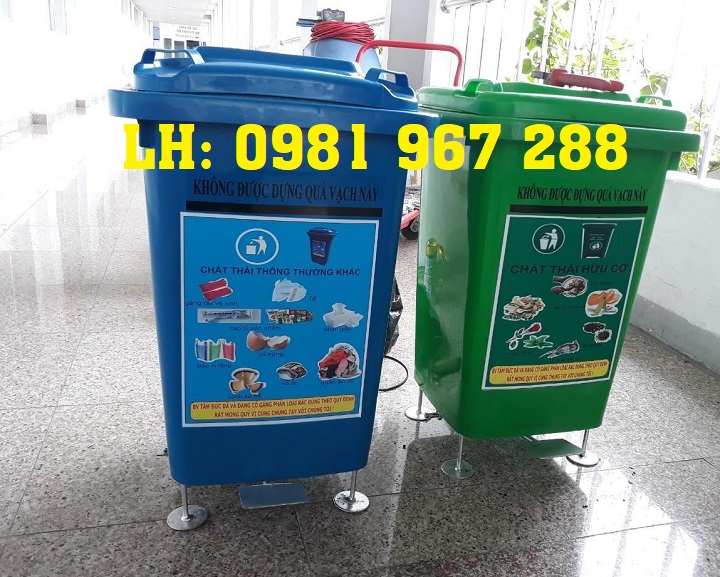 thùng rác 60 lít đạp chân ,thùng rác đạp chân y tế 60 lít  