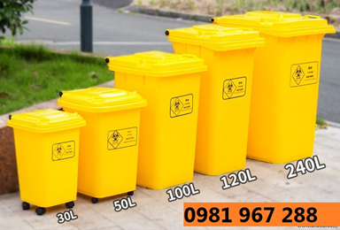 Thùng đựng rác thải y tế và việc phân loại rác thải covid-19
