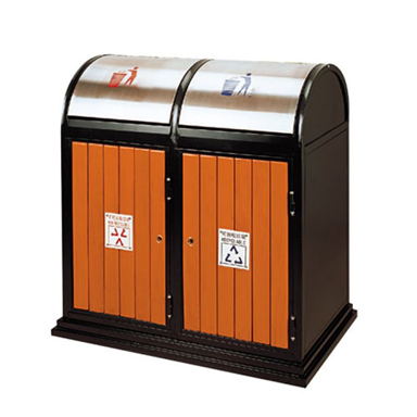 Thùng rác ngoài trời bằng thép