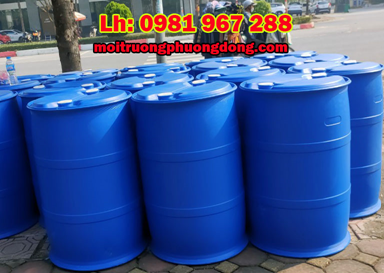 Thùng phuy nhựa 220L 2 nắp nhỏ