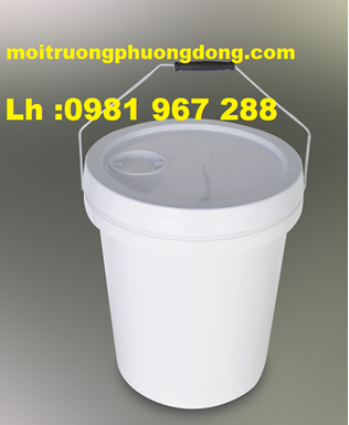 Xô nhựa tròn 18 lít có nắp chiết rót