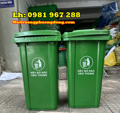 Thùng rác nhựa 120L có vân
