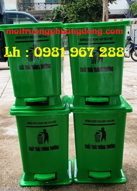 Thùng rác y tế 15 lít màu xanh