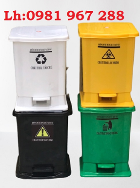 Thùng rác y tế 15 lít đạp chân