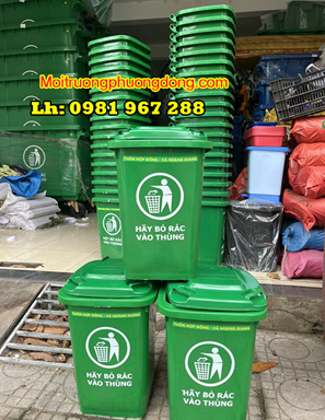 Thùng rác nhựa 30L có bánh xe