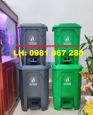 Thùng rác đạp chân 50L