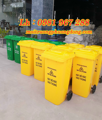 Thùng rác nhựa y tế 240 lít 