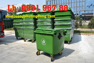 Xe thu gom rác nhựa 660 lít
