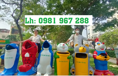 Các mẫu thùng rác hình con thú đẹp