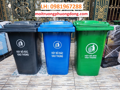 Thùng đựng rác 120l có nắp đậy
