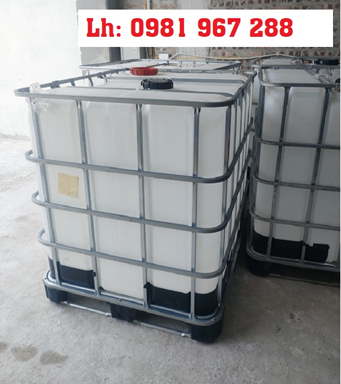 Thùng nhựa vuông 1000 lít đã qua sử dụng 