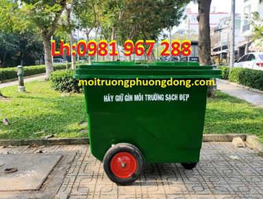 Thùng rác 660l nhựa composite