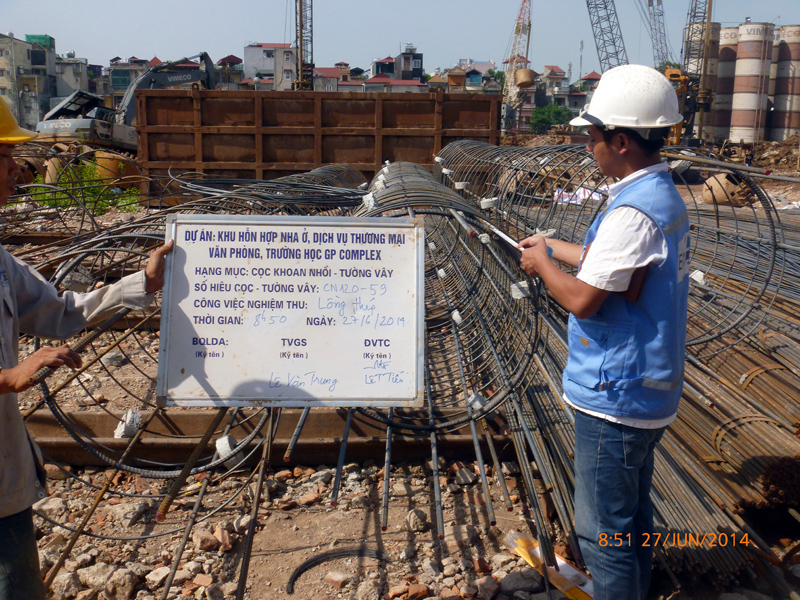 Thi công cọc khoan nhồi và tường vây tại GP Complex - 1A Phùng Chí Kiên 1