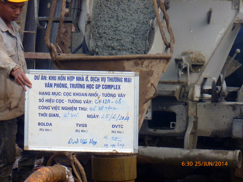 Thi công cọc khoan nhồi và tường vây tại GP Complex - 1A Phùng Chí Kiên 5