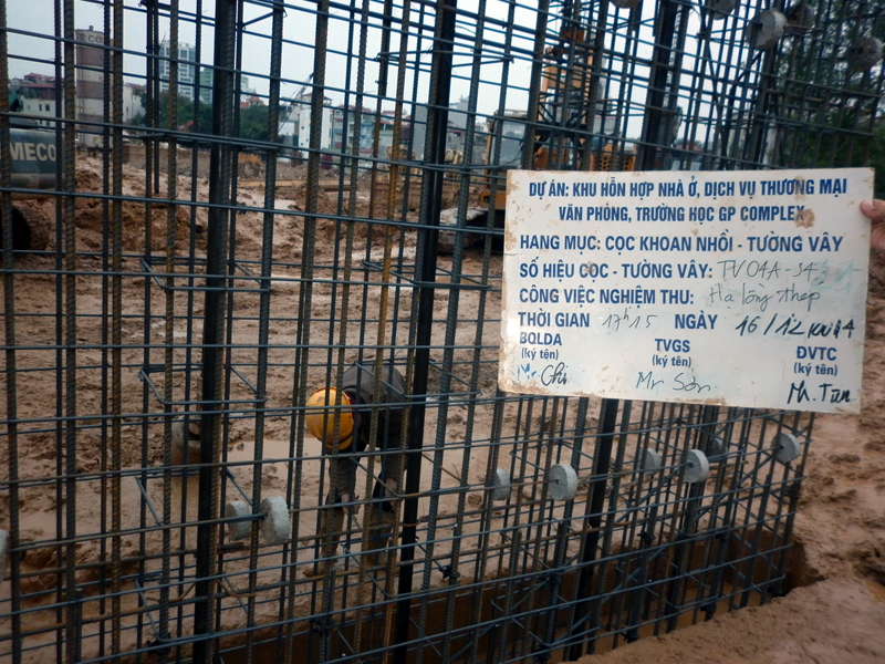 Thi công cọc khoan nhồi và tường vây tại GP Complex - 1A Phùng Chí Kiên 7