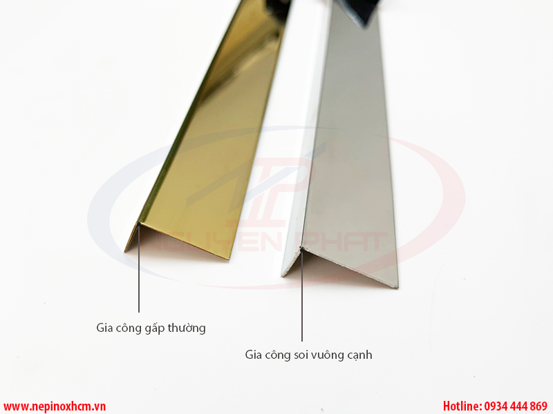 Nẹp inox chữ L gia công