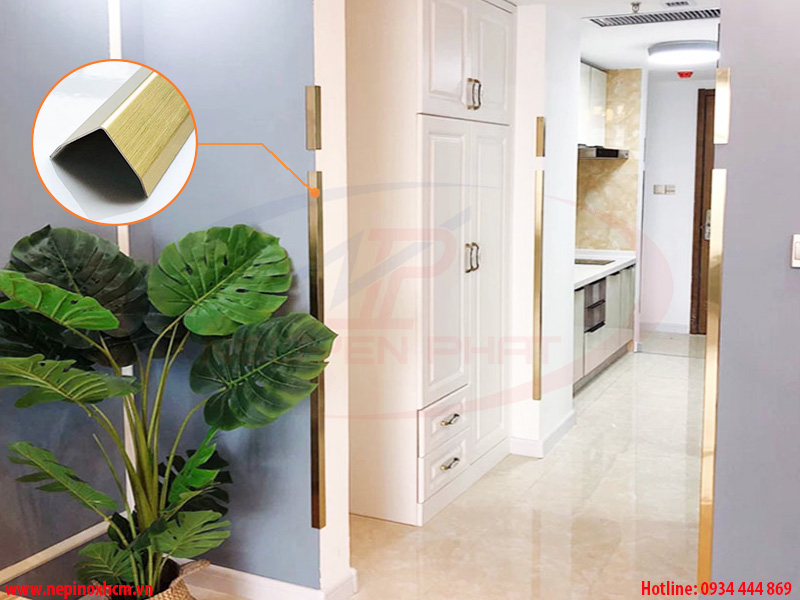 Ứng dụng thi công nẹp inox chữ V 30mm