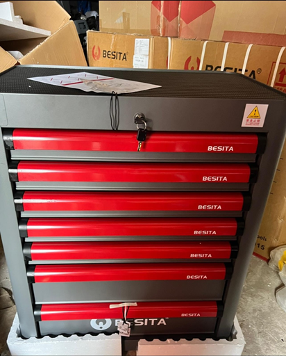 TỦ ĐỒ NGHỀ 7 NGĂN BESITA ĐỎ XÁM ( KHÔNG CÓ DỤNG CỤ)