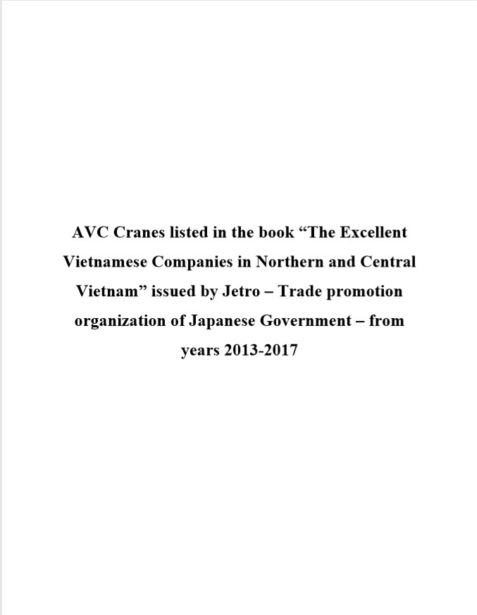 Chứng nhận của tổ chức Jetro Nhật Bản