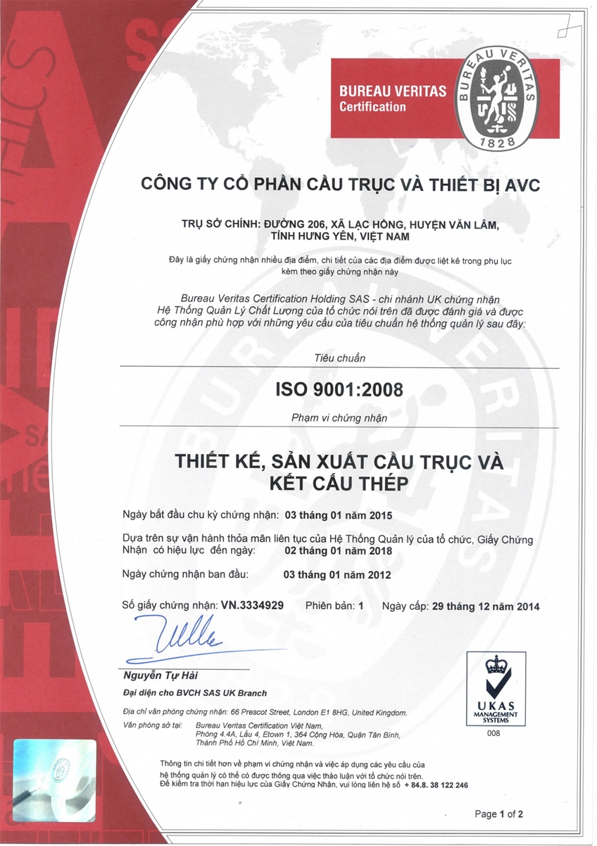 Hệ thống Quản lý chất lượng ISO 9001:2008/Chứng nhận hợp quy