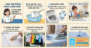 🎒 MẸO GIỮ ĐỒNG PHỤC LUÔN MỚI – TỰ TIN ĐẾN TRƯỜNG MỖI NGÀY! 🎒