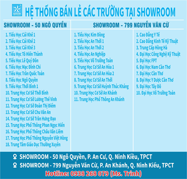 HỆ THỐNG BÁN LẺ ĐỒNG PHỤC CÁC TRƯỜNG TẠI SHOWROOM NGÔI SAO XANH