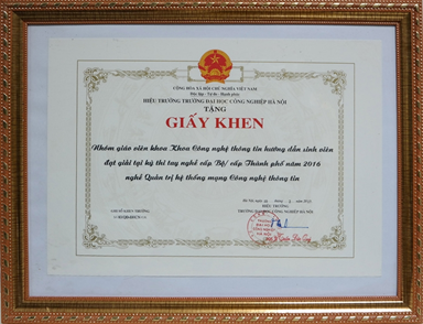 Bằng khen giáo viên dạy giỏi